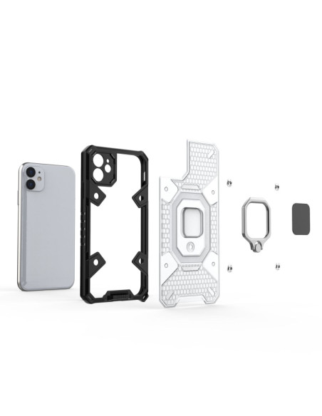Cover iPhone 11 Space PC+TPU Ring Holder Blu | Melacompro