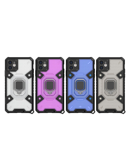 Cover iPhone 11 Space PC+TPU Ring Holder Blu | Melacompro
