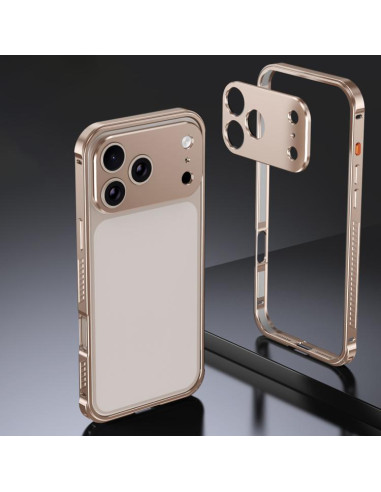 Cover iPhone 17 Pro Metallo Arancione Oro | Melacompro