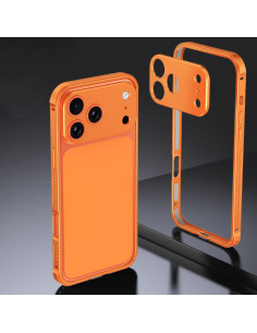 Cover iPhone 17 Pro Corazza Metallo Arancione