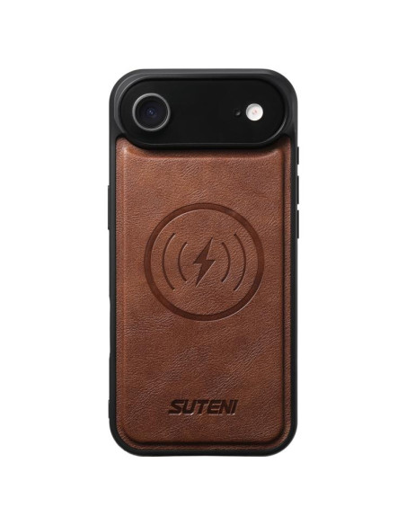 Cover iPhone Air Denim MagSafe Blu Scuro Marrone | Melacompro