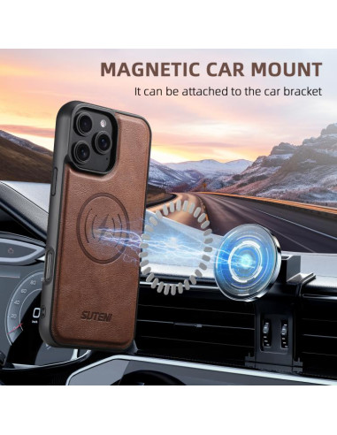 Cover iPhone 17 Pro Denim Blu Blu Navy Marrone | Melacompro