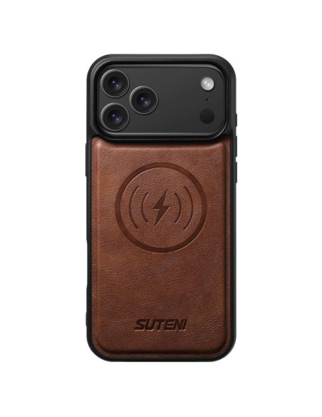 Cover iPhone 17 Pro Max Denim Blu Scuro Marrone | Melacompro