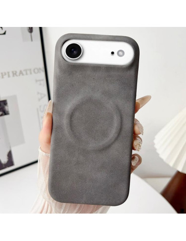 Cover iPhone Air Denim MagSafe Blu Scuro Grigio | Melacompro