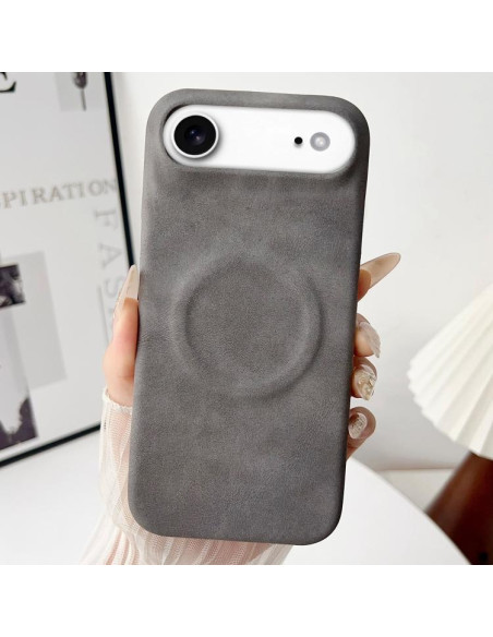 Cover iPhone Air Denim MagSafe Blu Scuro Grigio | Melacompro