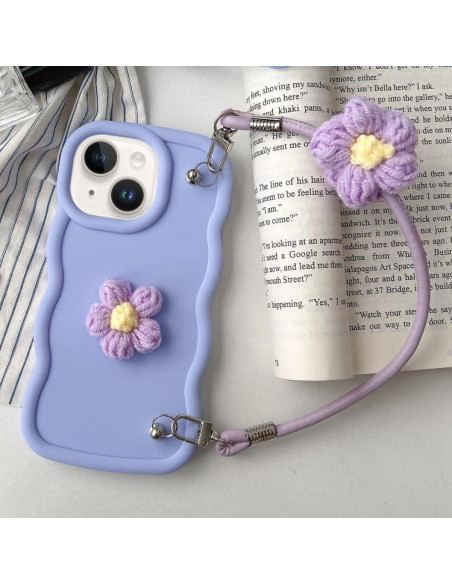 Cover iPhone 14 TPU Floreale Rosa Light Viola | Melacompro