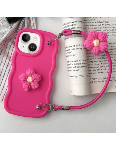 Cover iPhone 14 TPU Floreale Rosa Rose | Melacompro