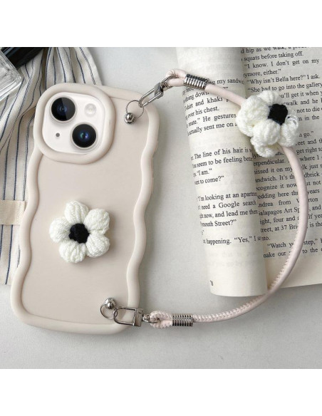 Cover iPhone 14 TPU Floreale Rosa Bianco | Melacompro