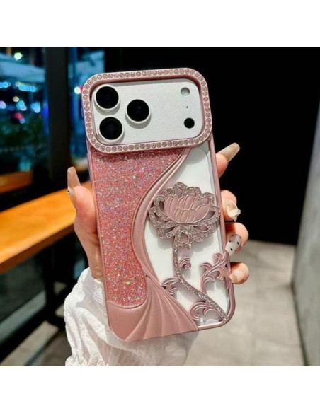 Cover iPhone 17 Pro Max TPU Glitterato Oro | Melacompro