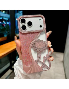 Cover iPhone 17 Pro TPU Sfumato Glitterato Oro