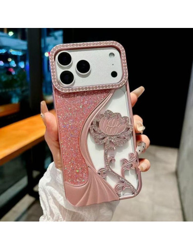 Cover iPhone 17 Pro TPU Sfumato Oro Glitter | Melacompro