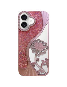 Cover iPhone 17 Pro Max TPU Glitterato Rosa