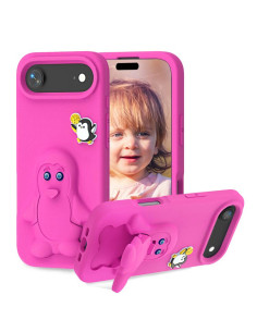 Cover iPhone Air EVA Antiurto Pinguino Bambino Arancione Rosso