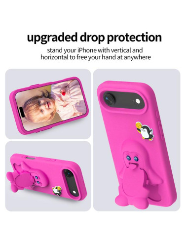 Cover iPhone Air EVA Pinguino Bambino Rosso | Melacompro