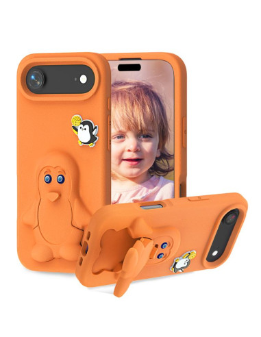 Cover iPhone Air EVA Pinguino Bambino Arancione | Melacompro