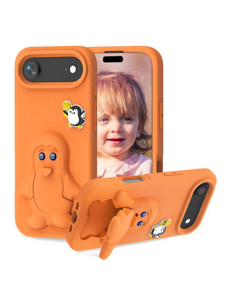 Cover iPhone Air EVA Pinguino Bambino Arancione | Melacompro