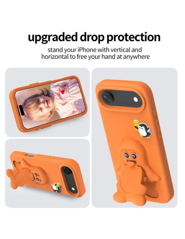 Cover iPhone Air EVA Pinguino Bambino Arancione | Melacompro