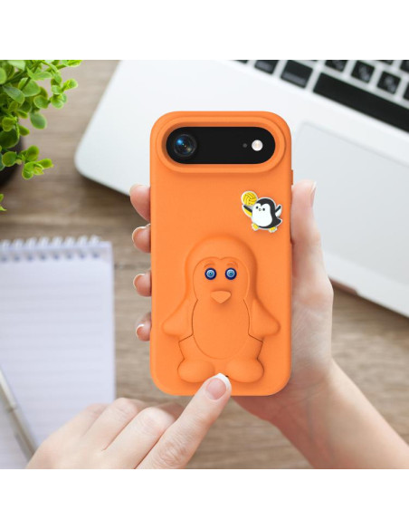 Cover iPhone Air EVA Pinguino Bambino Arancione | Melacompro