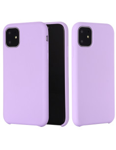 Cover iPhone 11 Silicone Liquido Antiurto Bianca Viola