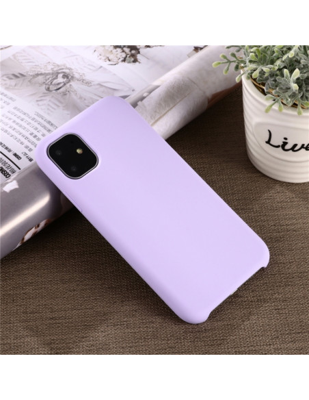 Cover iPhone 11 Silicone Bianca Antiurto Viola | Melacompro