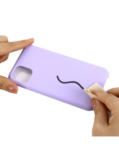 Cover iPhone 11 Silicone Bianca Antiurto Viola | Melacompro