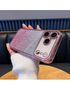 Cover iPhone 17 Pro TPU Sfumato Glitterato Oro