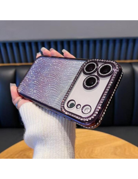 Cover iPhone 17 Pro TPU Sfumato Oro Glitter | Melacompro