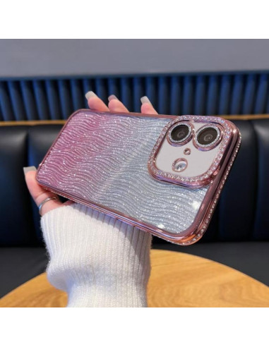 Cover iPhone 17 Pro Max TPU Rosa Glitter | Melacompro