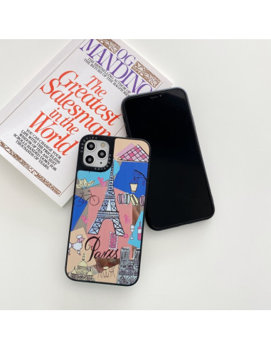 Cover iPhone 11 Torre Eiffel TPU Grigio Blu | Melacompro