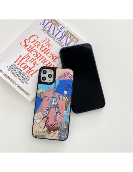 Cover iPhone 11 Torre Eiffel TPU Grigio Blu | Melacompro