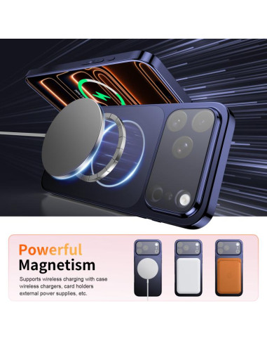 Cover iPhone 17 Pro Max MagSafe Nero Blu | Melacompro