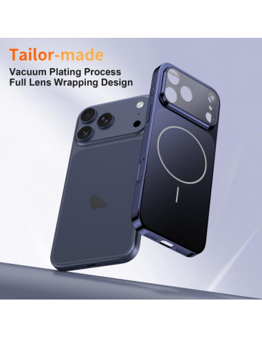 Cover iPhone 17 Pro Max MagSafe Nero Blu | Melacompro