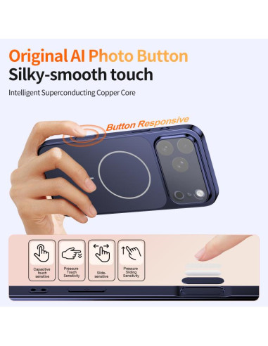 Cover iPhone 17 Pro Max MagSafe Nero Blu | Melacompro