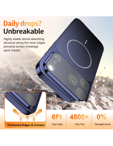 Cover iPhone 17 Pro Max MagSafe Nero Blu | Melacompro