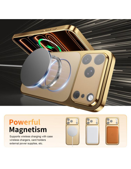 Cover iPhone 17 Pro Max MagSafe Nero Oro | Melacompro