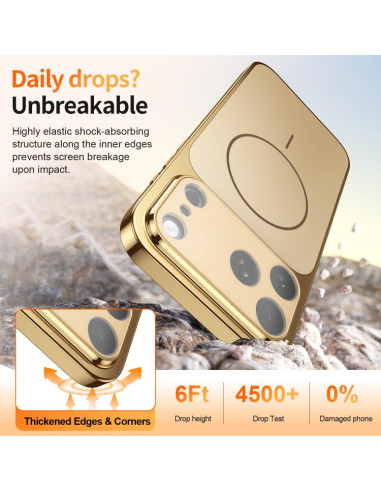 Cover iPhone 17 Pro Max MagSafe Nero Oro | Melacompro