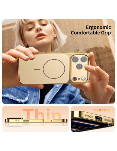 Cover iPhone 17 Pro Max MagSafe Nero Oro | Melacompro