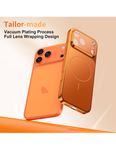 Cover iPhone 17 Pro Max MagSafe Nero Arancione | Melacompro