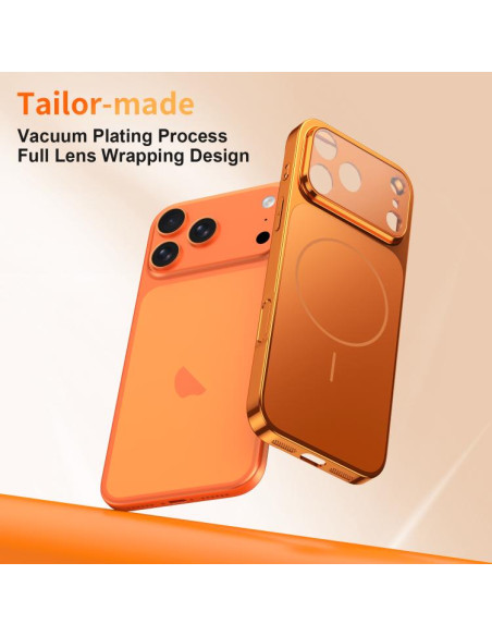 Cover iPhone 17 Pro Max MagSafe Nero Arancione | Melacompro