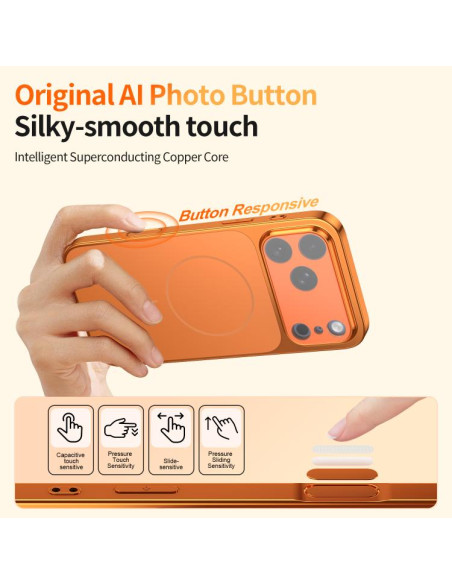 Cover iPhone 17 Pro Max MagSafe Nero Arancione | Melacompro