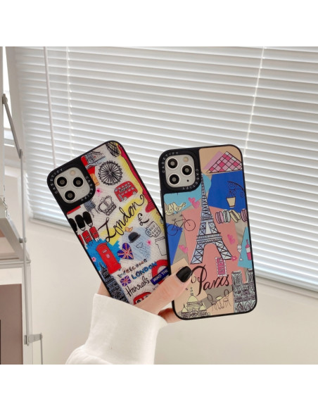 Cover iPhone 11 Torre Eiffel TPU Grigio Blu | Melacompro