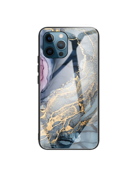 Cover iPhone 11 Marmo Grigio Glass Oro | Melacompro