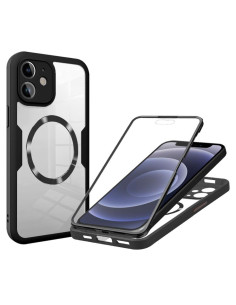 Cover iPhone 12 MagSafe Sfumato Ghiaccio Oro Nero