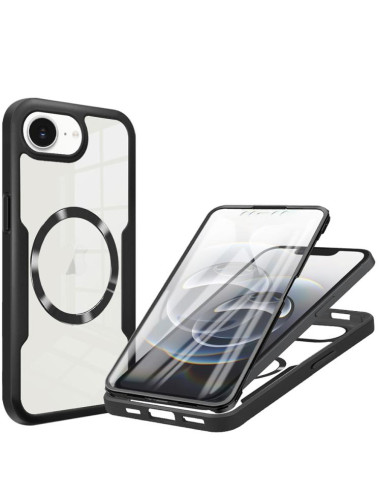 Cover iPhone 16E MagSafe Rosso Nero | Melacompro