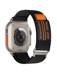 Cinturino Apple Watch Nylon Arancione Nero | Melacompro