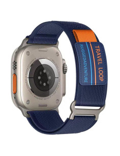 Cinturino Apple Watch Nylon Arancione Midnight Blu | Melacompro