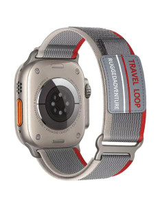 Cinturino Apple Watch Nylon Arancione Grigio | Melacompro