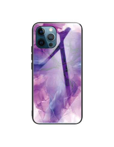 Cover iPhone 11 Glass Marmo Viola | Melacompro