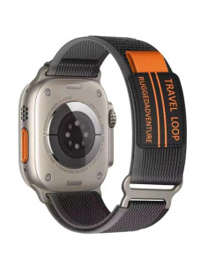 Cinturino Apple Watch Nylon Arancione Nero | Melacompro