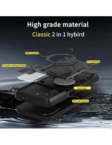 Cover Redmi A5 Magnetica Nero Blu | Melacompro